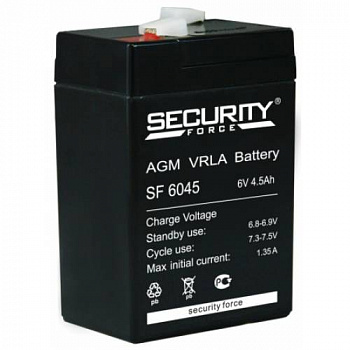 Аккумулятор Security Force SF6045 6V 4.5 Ah