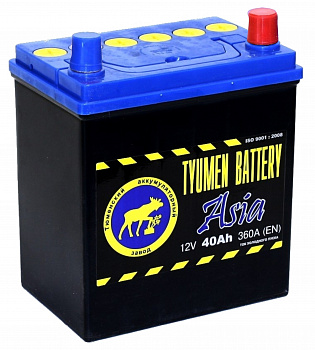 Аккумулятор TYUMEN 40 Ah 370 A battery ASIA ОП (Ca/Ca) УЦЕНКА