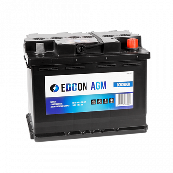 Аккумулятор EDCON AGM 60 Ah 660A (Завод BOSCH) ОП (D24)