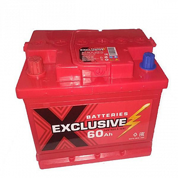 Аккумулятор EXCLUSIVE 60Ah 500A ПП