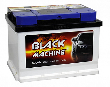 Аккумулятор BLACK MACHINE 60 Ah 530 A НИЗКИЙ