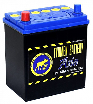 Аккумулятор TYUMEN 40 Ah 370 A battery ASIA ПП (Ca/Ca)