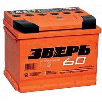 Аккумулятор ЗВЕРЬ 60Ah 650A ОП (D24)