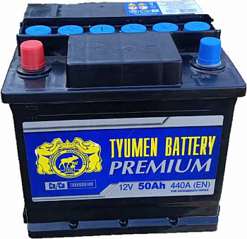 Аккумулятор TYUMEN 50 Ah 440 A BATTERY PREMIUM (C22) ПП (Ca/Ca)