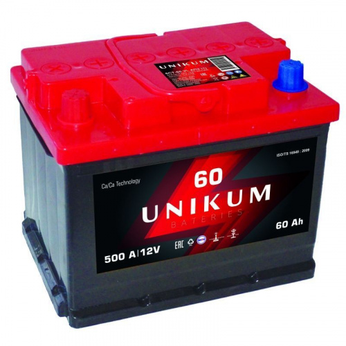 Аккумулятор UNIKUM 60Ah Прямая Полярность