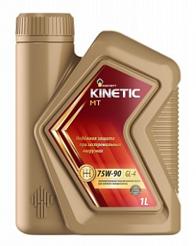 Масло РосНефть трансмиссионное 75W90 Kinetic МТ GL-4 п/синтетика 1 л